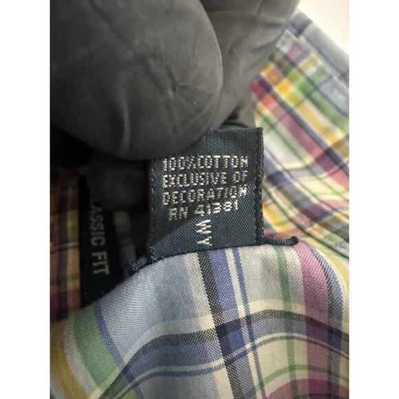 Ralph Lauren Classic Fit Button Down Shirt Men’s Medium Multi Color Plaid - Picture 7 of 9